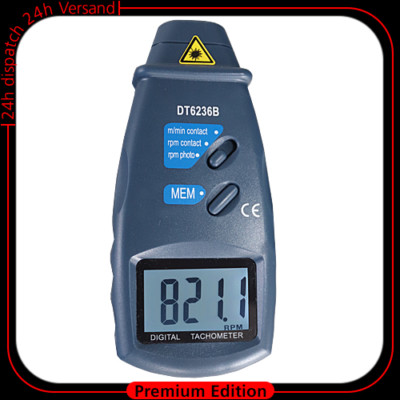 DIGITALER OPTISCHER DREHZAHLMESSER LASER TACHO TACHOMETER MOTORTESTER U/MIN DZ1