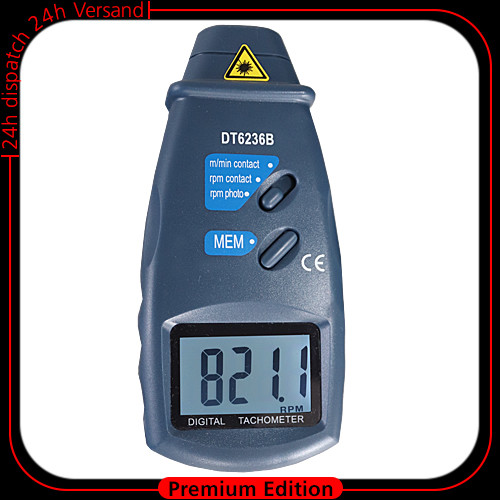 Digitaler Optischer Drehzahlmesser Laser Tacho Tachometer Motortester U/Min DZ1-image
