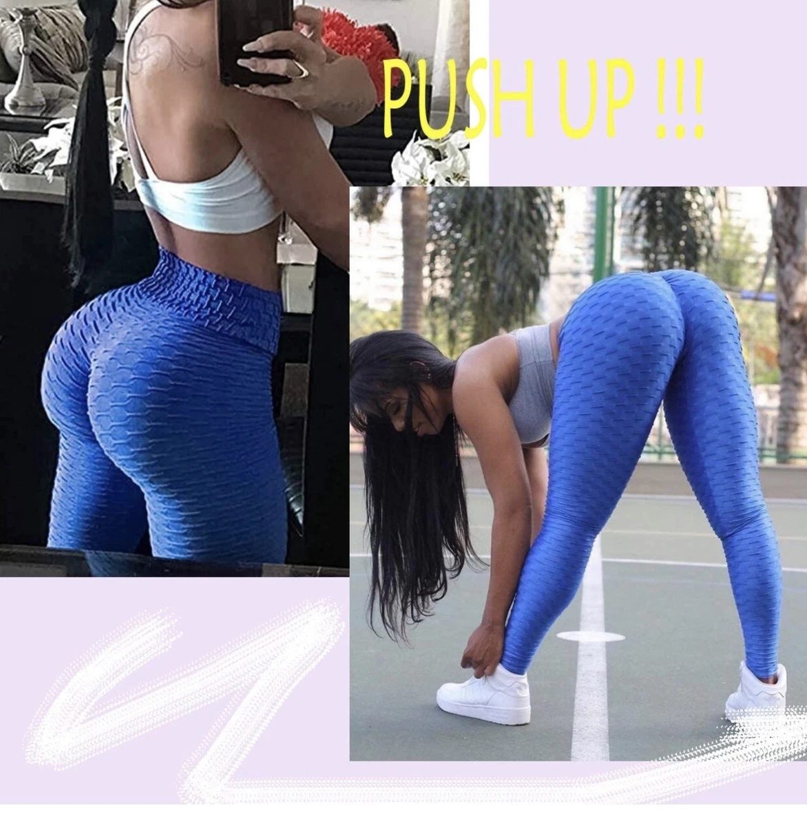 Women Leggings Exercise Workout Fitness Gym Stretch Waist Long Sexy Yoga  Pants