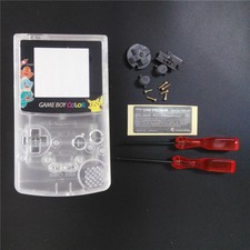 GBC Nintendo Game Boy Color Replacement Housing Shell Screen Clear Pikachu USA 