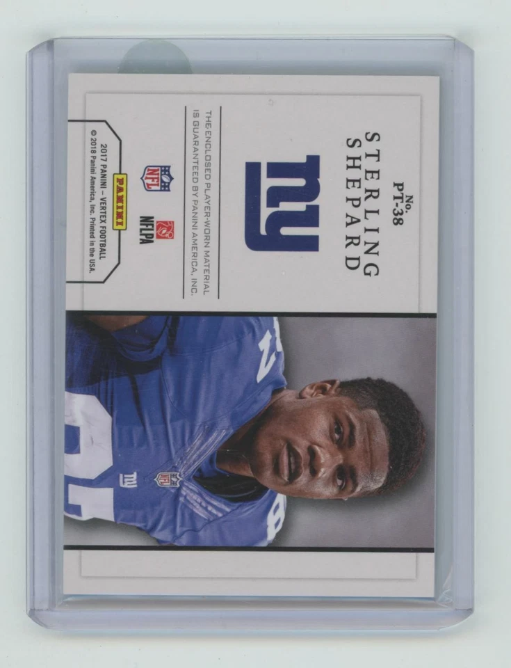 2017 Panini Vertex Portraits Sterling Shepard /25 New York Giants #PT-38 - Image 2 of 2