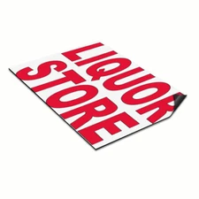 Car Magnet Set of 2 Liquor Store Red A Car Advertising Industrial Sign