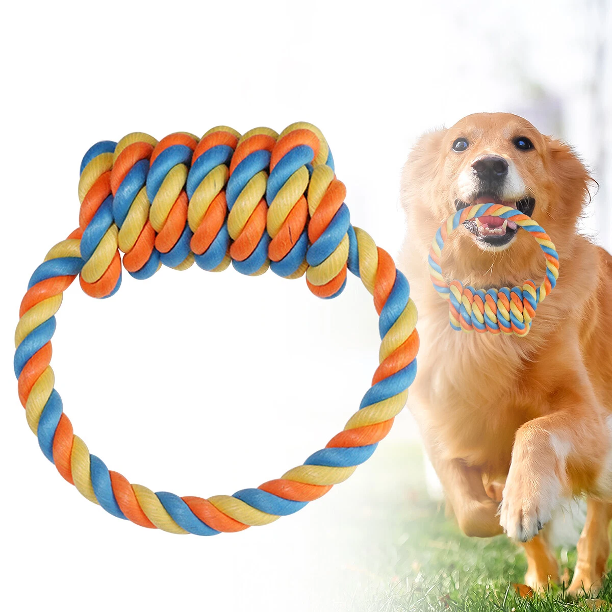Dog rope top pull toys