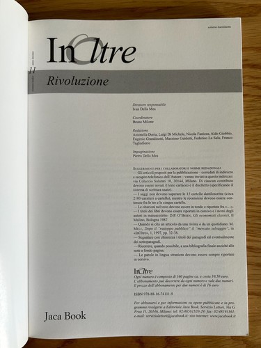 INOLTRE RIVOLUZIONE VOLUME 11 ANNO DECIMO IVAN DELLA MEA AUTUNNO 2008 JACA BOOK - Picture 3 of 9