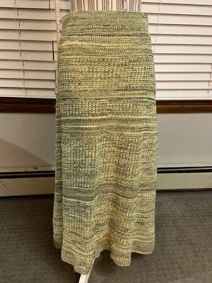 Proenza Schouler White Label Sz S Knit A-line Skirt Women's Green Heather