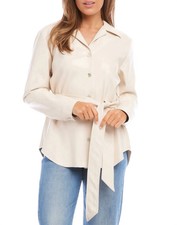 Fifteen Twenty Belted Jacket In Ecru - Size L