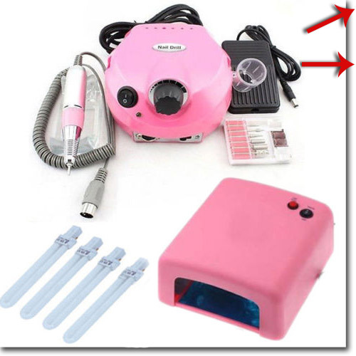 Kit Tradizionale Ricostruzione Unghie: Fresa 35k Giri e Fornetto UV