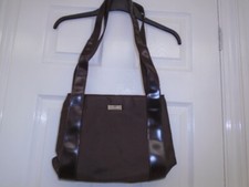 Borsa a tracolla marrone con cinghie marrone lucido, ACCESSORI GIONNI