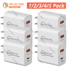 For Android iPhone 15 14 13 12 X 8 PD 20W USB-C Power Adapter Fast Wall Charger