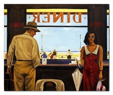 Jack Vettriano-75x90cm Dipinto a Olio Tela Soggiorno Arte Murale Deco G100919