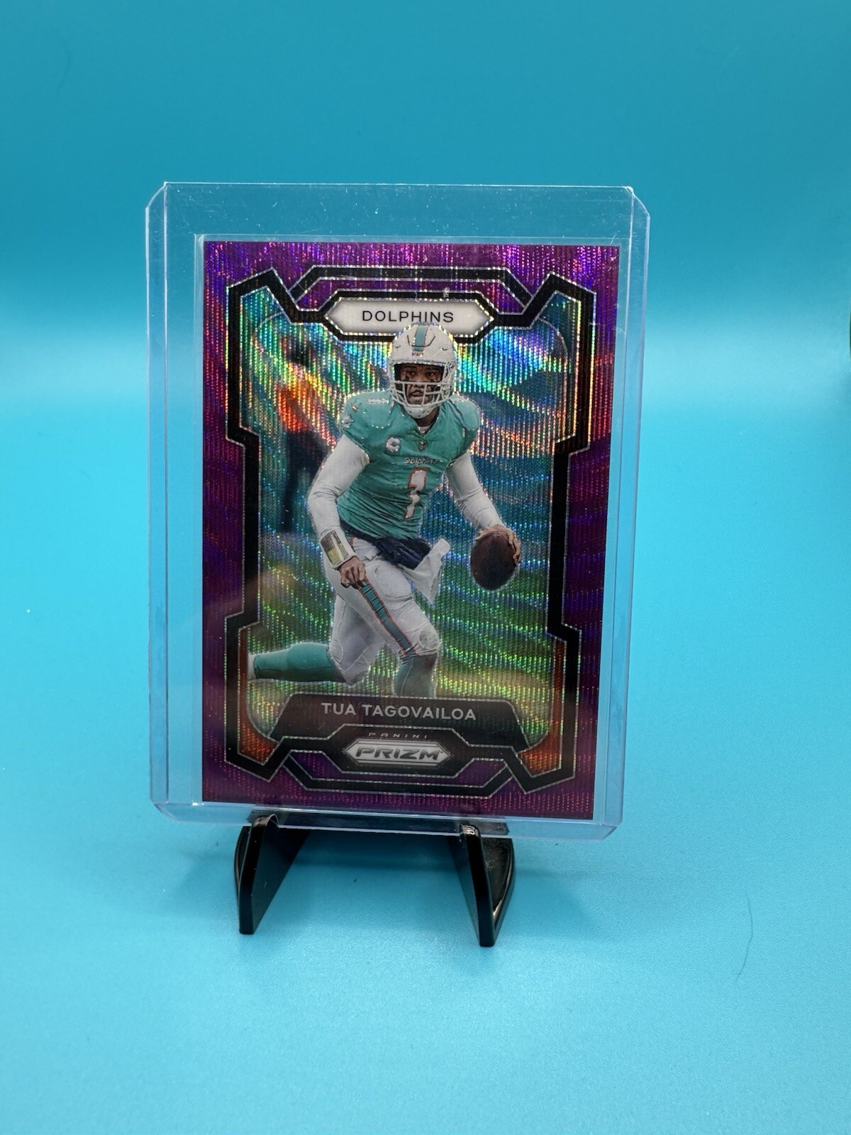 2023 Panini Prizm Purple Wave Prizm Tua Tagovailoa #190 Tua /99