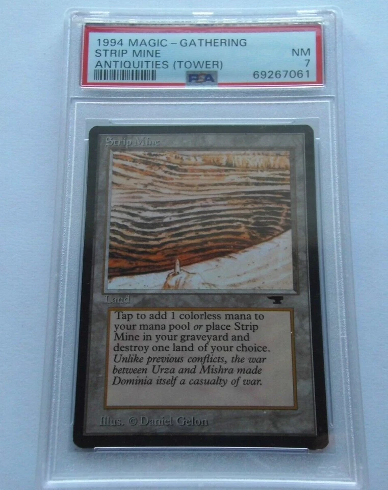 x1 Strip Mine Tower 1994 Magic The Gathering MTG Antiquities PSA 7 Near Mint - Image 2 of 3
