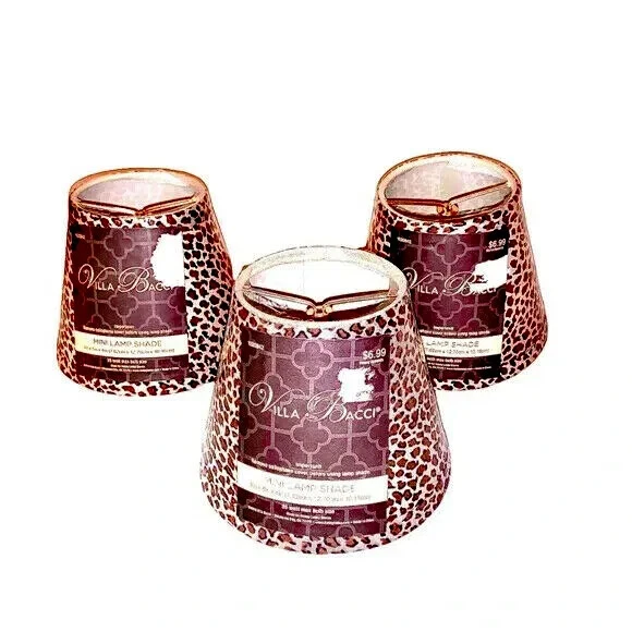 Villa Bacci Leopard Print Mini Lamp Shades for 25 Watt Bulb Brand