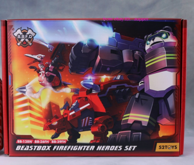 52toys Megabox Beastbox Firefighter Heroes Set Action Figure In