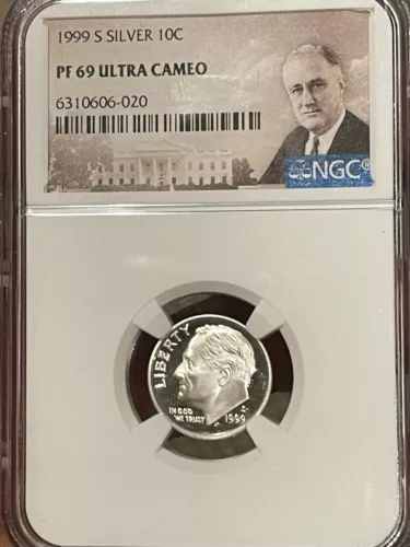 1999-S  ROOSEVELT DIME SILVER PF69 ULTRA CAMEO NGC (020)