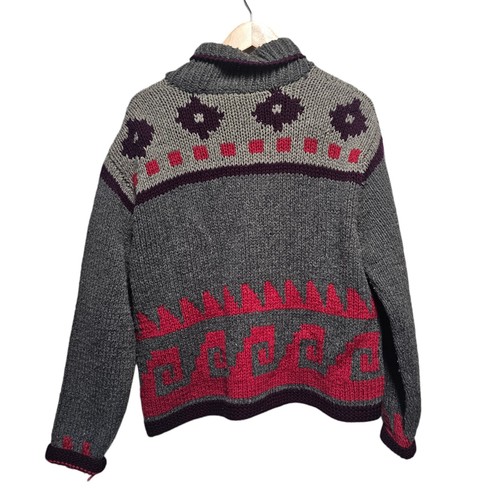 Cardigan vintage FIELD GEAR con zip Southwestern taglia P/L misto lana di agnello - Foto 5 di 6