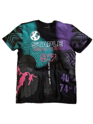 Staple World Renown Pigeon Mens M Black Graphic Shirt Skater 21 inch pit to pit