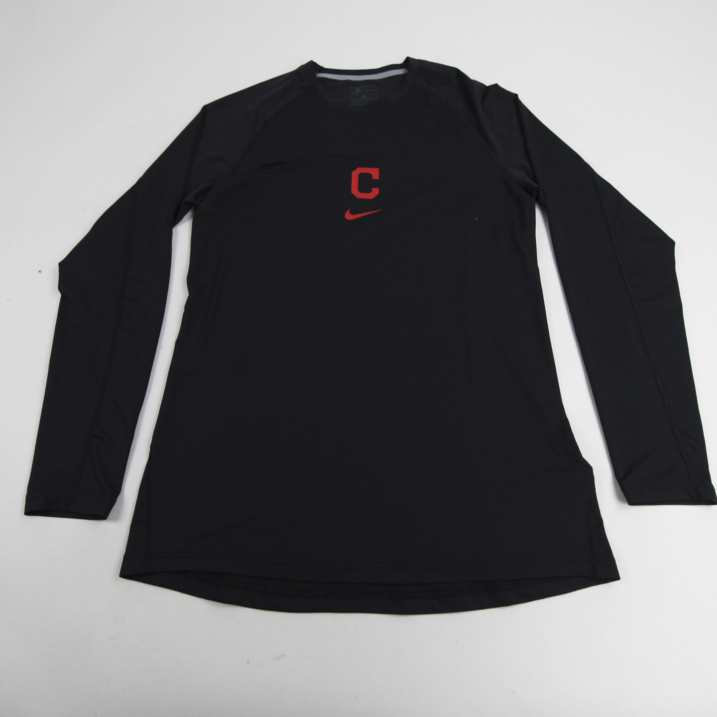 Cleveland Indians Nike MLB Authentic Long Sleeve Shirt Men's Navy Used