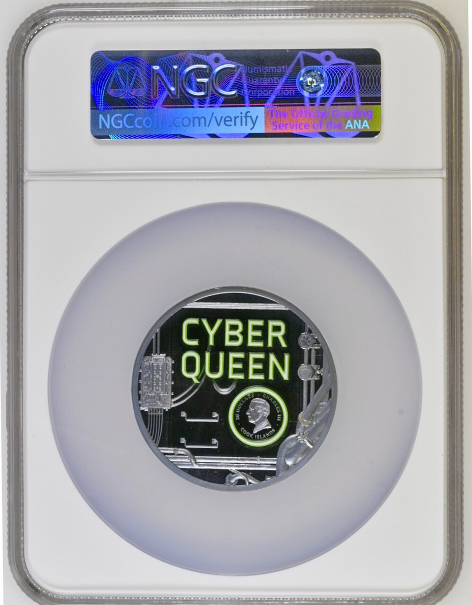3オンス20ドル銀貨（サイボーグ女王）NGC PF70UC FR（2024年） 3オンス20ドル銀貨（サイボーグ女王）NGC PF70UC FR（2024年） 3オンス