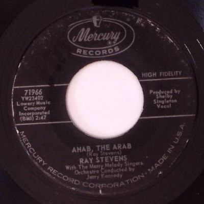 RAY STEVENS AHAB, THE ARAB/IT'S BEEN SO LONG MERCURY RECORDS VINYL 45 68-103