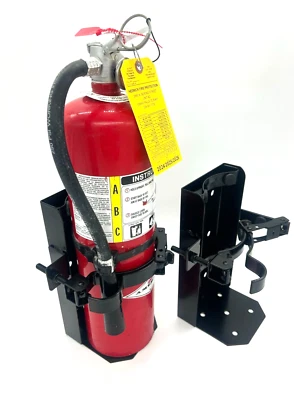 AMEREX 10LB Fire Extinguisher Bracket - Black - Heavy Duty 809 Style - 5" (single)