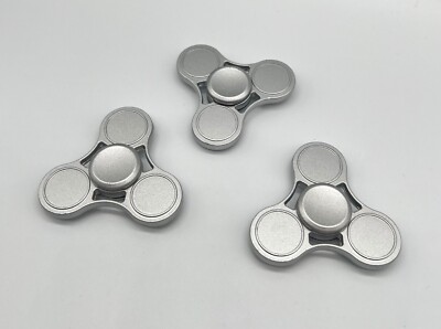 Pack of 3 Metal Fidget Hand Spinner Stress Anxiety Relief