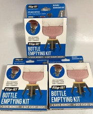 Flip-it Bottle Emptying Kit Stand  Adapters New in Box Lot of 3 Boxes New
