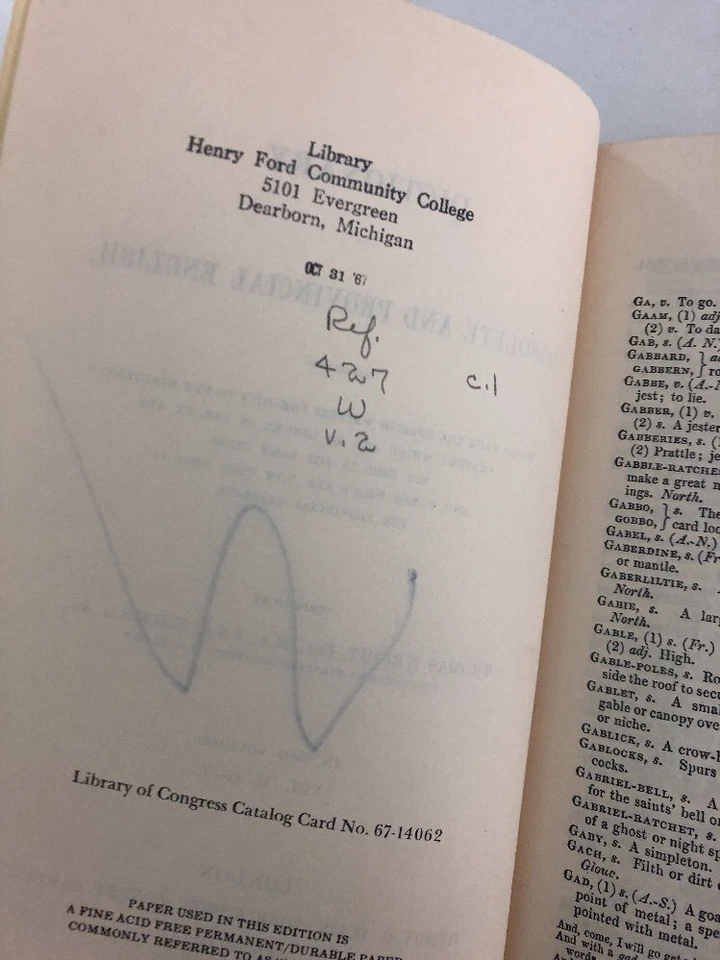 Set of 2 - Dictionary of Obsolete and Provincial English (Hardcover, 1967) - Image 4 of 4