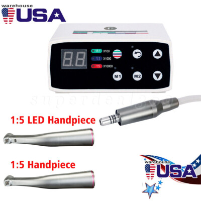 Nsk Style Dental Brushless LED Electric Micro Motor 1:1/5 Fiber Handpiece MD