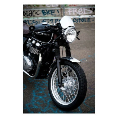 Pare-Brise Motone Microblade Aluminium Poli Pour Triumph Bonneville T100, T120 - Photo 1/4