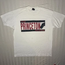 Vintage Princeton Review T-Shirt Single Stitch Mens XL Double Sided 80s 90s USA