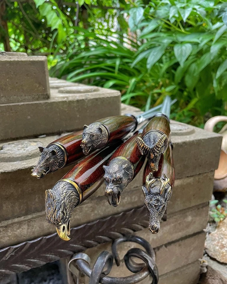 Premium skewers 6 pcs bronze animals head decoration grill barbecue BBQ - Image 2 of 4