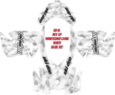 SNOWMOBILE SKI DOO WRAP KIT DECAL REV,XP, XR,XS,XM 03-18 HONEYCOMB CAMO