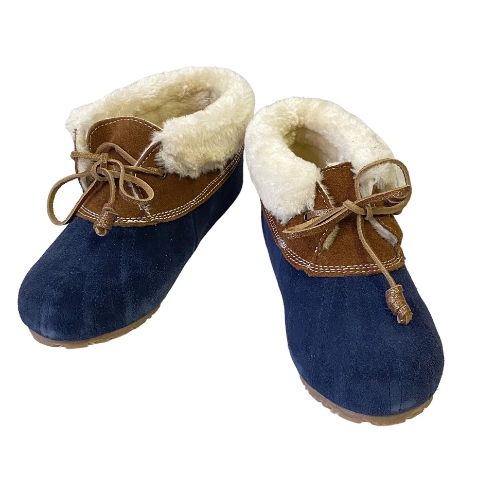 Zapatillas Sperry Emory Botín Pato Para Mujer Talla 5 Azul Marino Marrón Gamuza Piel Sintética Foto 2 de 4