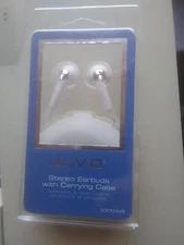 AUVIO White Stereo Earbuds with Carrying case  3300468