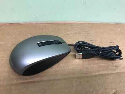 DELL USB 0Y357C D251D Silver/Black Optical 6 Button Scroll Wheel Mouse