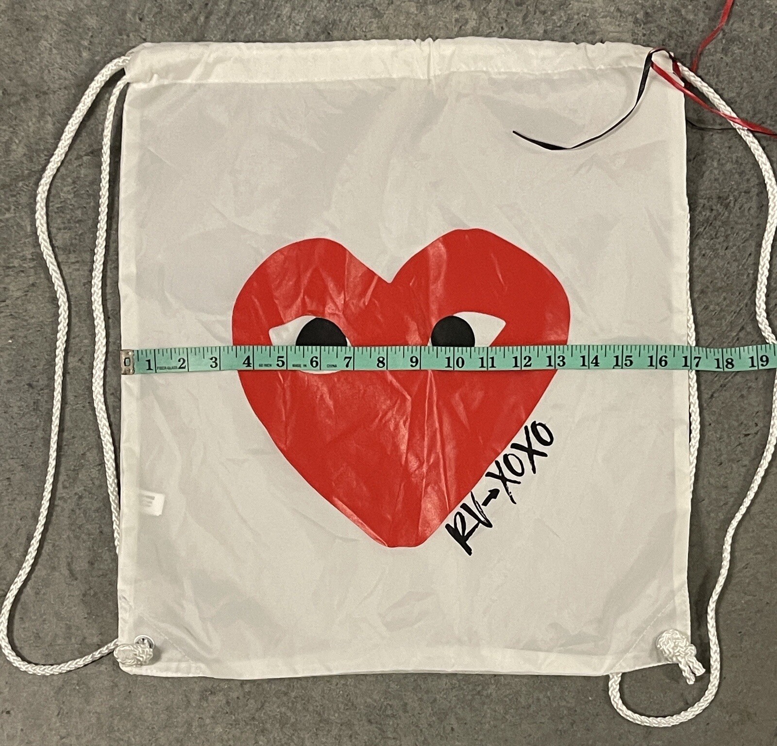 COMME des GARÇONS Heart Printed String Backpack B… - image 3