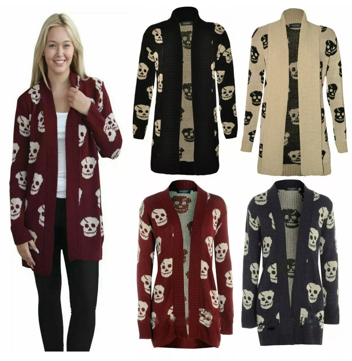 Skull cardigan deals plus size