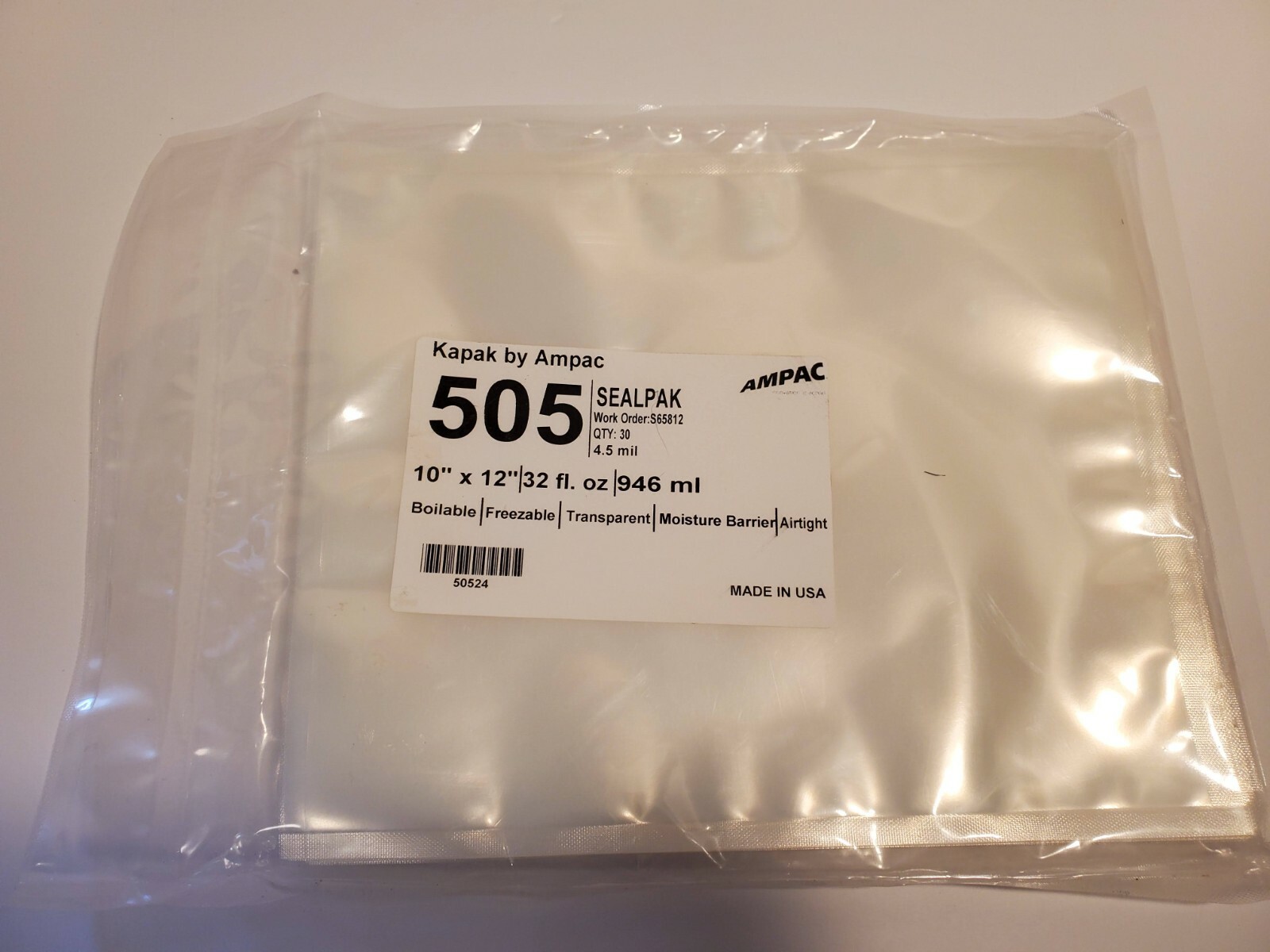 Kapak 505 Sealpak ~ 4.5 Mil ~ 10