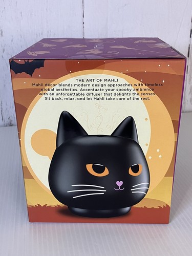 MAHLI Black Cat Halloween Aroma Oil Fan Diffuser 7 Cycling Lights Oil Pads USB - Picture 11 of 12