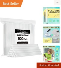Clear Full Size Hot Glue Sticks 100 Pack, 0.43" x 8", All Temperature for Mos... 0.48 per gallon