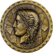 [#1506006] France, Medal, Exposition Philatélique, Tours, 1972, Brass, Riquet, A