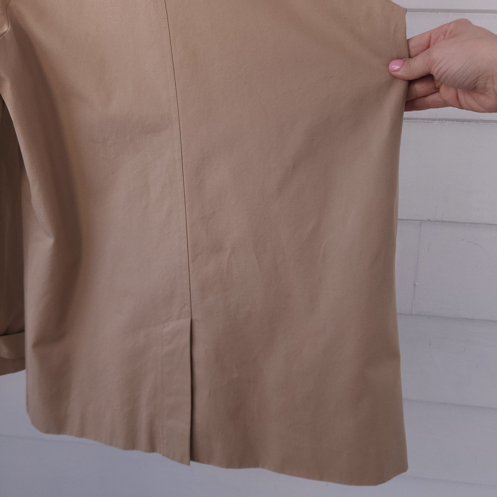  Lauren Ralph Lauren Khaki Utility Field Jacket Lambskin Leather Trim Women's M thumbnail 20