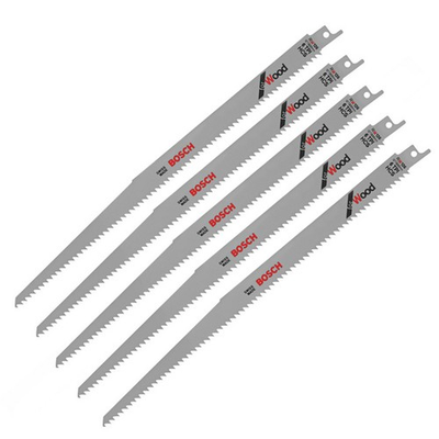 #ad #ad Bosch 5 Pack 12 Inch 6 TPI Wood Reciprocating Saw Blades RW126 5PK $22.98