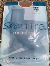 Silkies Ultra Control Top Pantyhose Large Nude 030301 Large 6 Pairs New Each