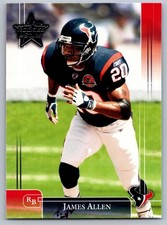2002 Leaf Rookies &amp; Stars 37 James Allen    Houston Texans Football Card
