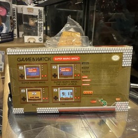 Nintendo Game & Watch Super Mario Bros Handheld Console Clock - New