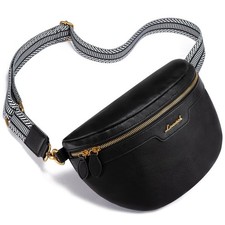 Fanny Packs for Women Cross Body, Vegan Leather Belt Bag for Women, Waterproo...