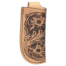 HS Med-Lrg Hilason Western Floral Stylish Design Geniune Leather Knife Holder