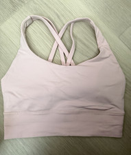 Lululemon Baby Pink Energy Longline Sports Bra - Size 4